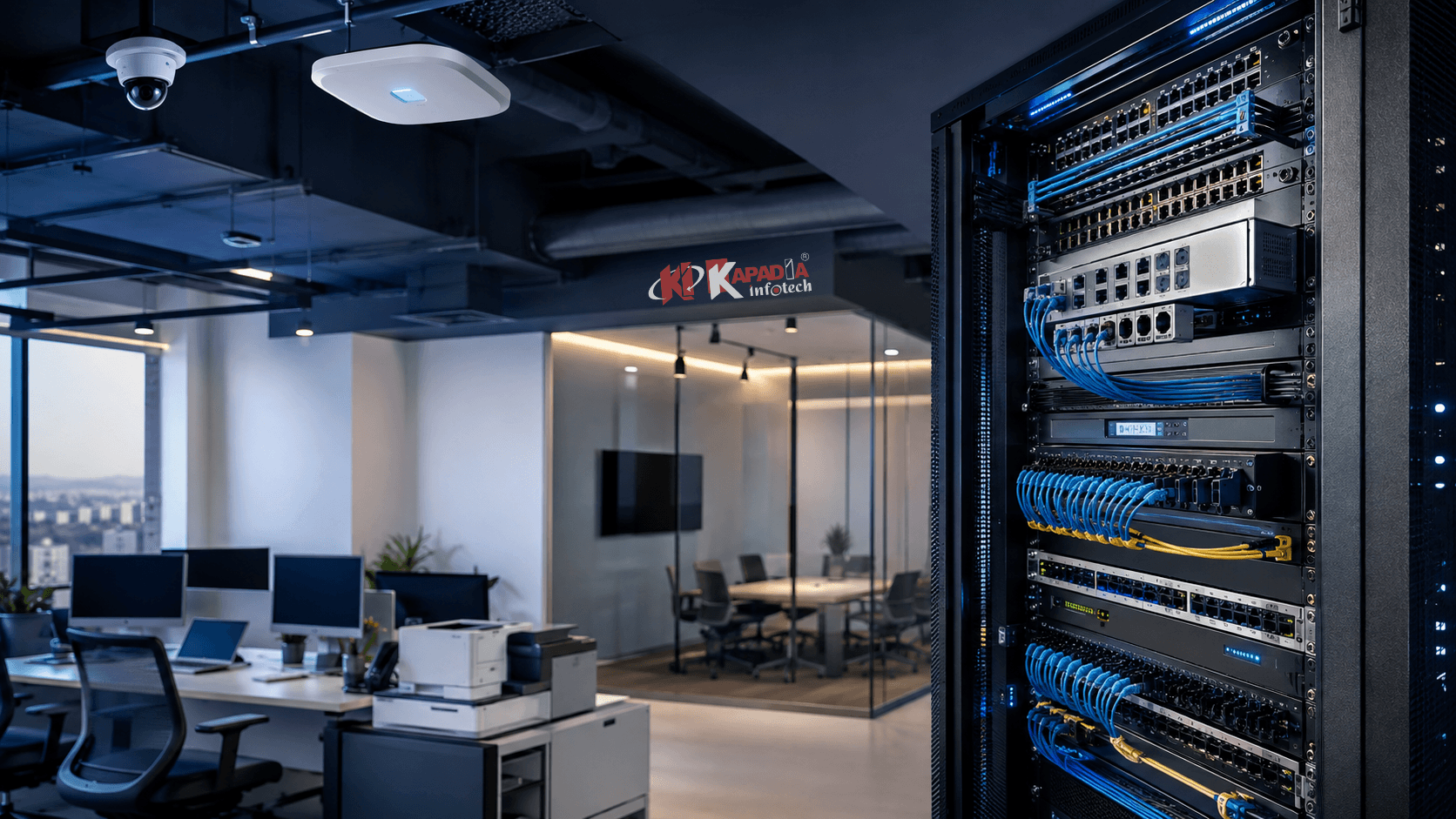 Complete Office Network Setup Guide: LAN, Switches, Cabling, Firewall & Security